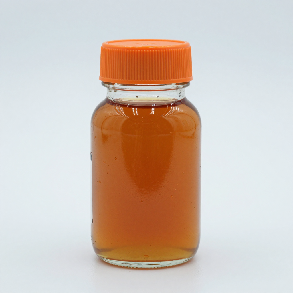 琥珀色の粘性のあるカンナビノイド原料が入ったガラス瓶のイメージ - CBX解説記事 - canna canna