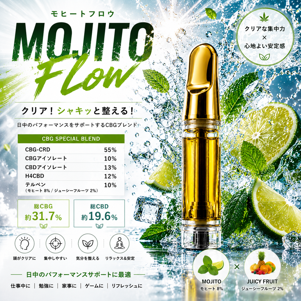 MOJITO Flow 510規格1mlリキッドカートリッジ - canna canna