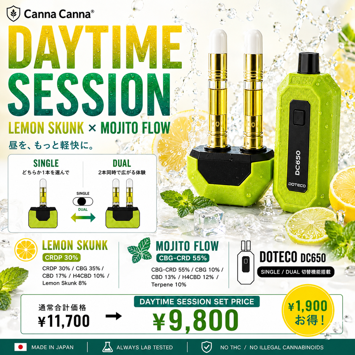 DAYTIME SESSION 「数量限定」 | CBD CBGリキッド 限定 セット