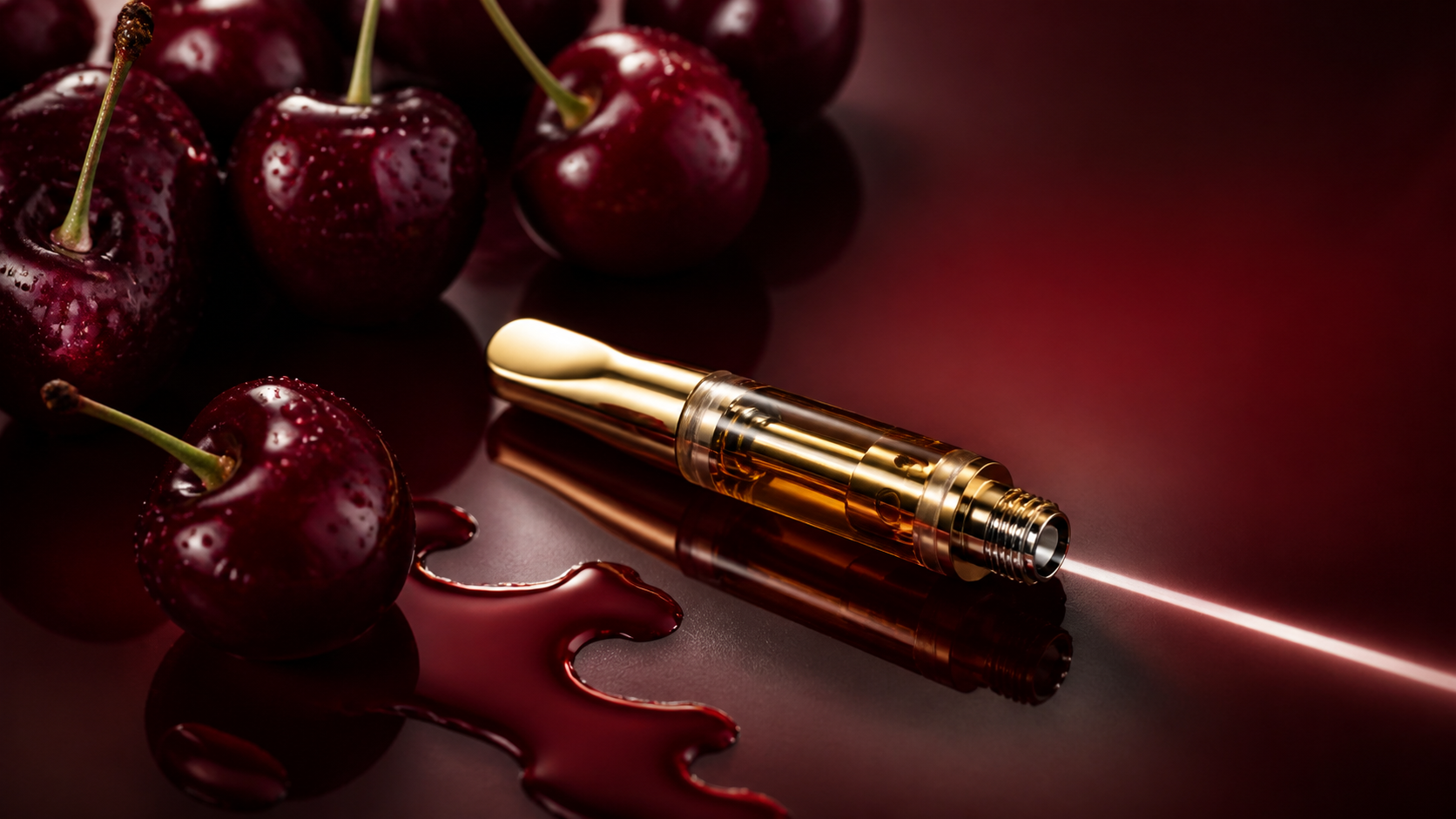 チェリーと赤い光でJucy Cherryの果実感とクリーンな抜けを表現したカートリッジイメージ